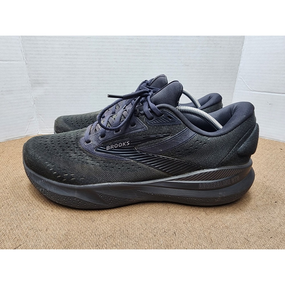 Brooks Men's Adrenaline GTS 24 Lace Up Athletic Running Shoes Blk Size 12.5